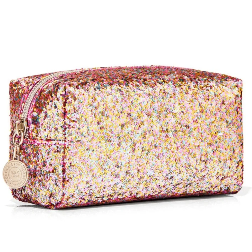 Bath & Body Works Pink Glitter Cosmetic Bag